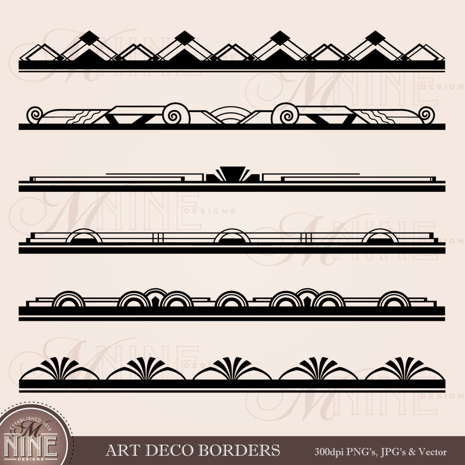 Border 300. Art deco borders. молдинг иконка. граница для дизайна.