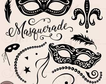 Masquerade Clip Art - France | Masquerade Clipart Téléchargements | Masques Vector Masquerade Clip Art | Mardi Gras Clip Art Mardi Gras Perles Png Svg Clipart