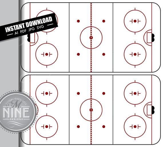 Hockey Rink Digital Paper Seamless Repeatable Hockey Rink - Etsy