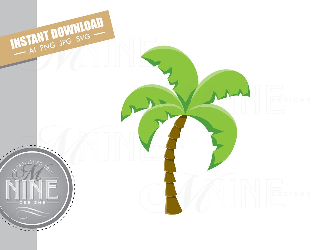Palm Tree Clip Art Downloads Vector Palm Tree Ai Png Jpg Svg Pdf ...