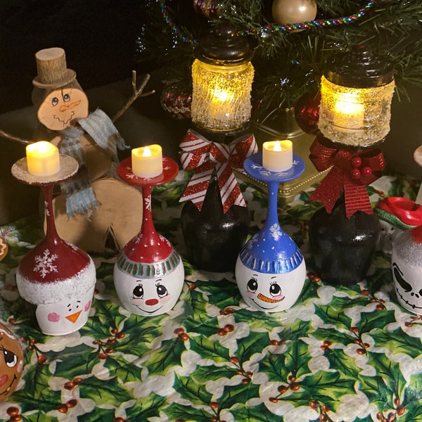 Wine Glass Candles Etsy