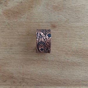 paisley design copper ear cuff, adjustable ear cuff, non pierced ear cuff, unisex  ear cuff, elegant ear cuff, Persian textile design earcuf