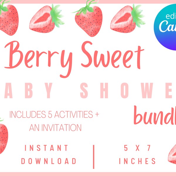 Berry Sweet Baby Shower Invitations - Etsy