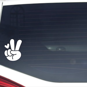 Peace and Love Hand Decal