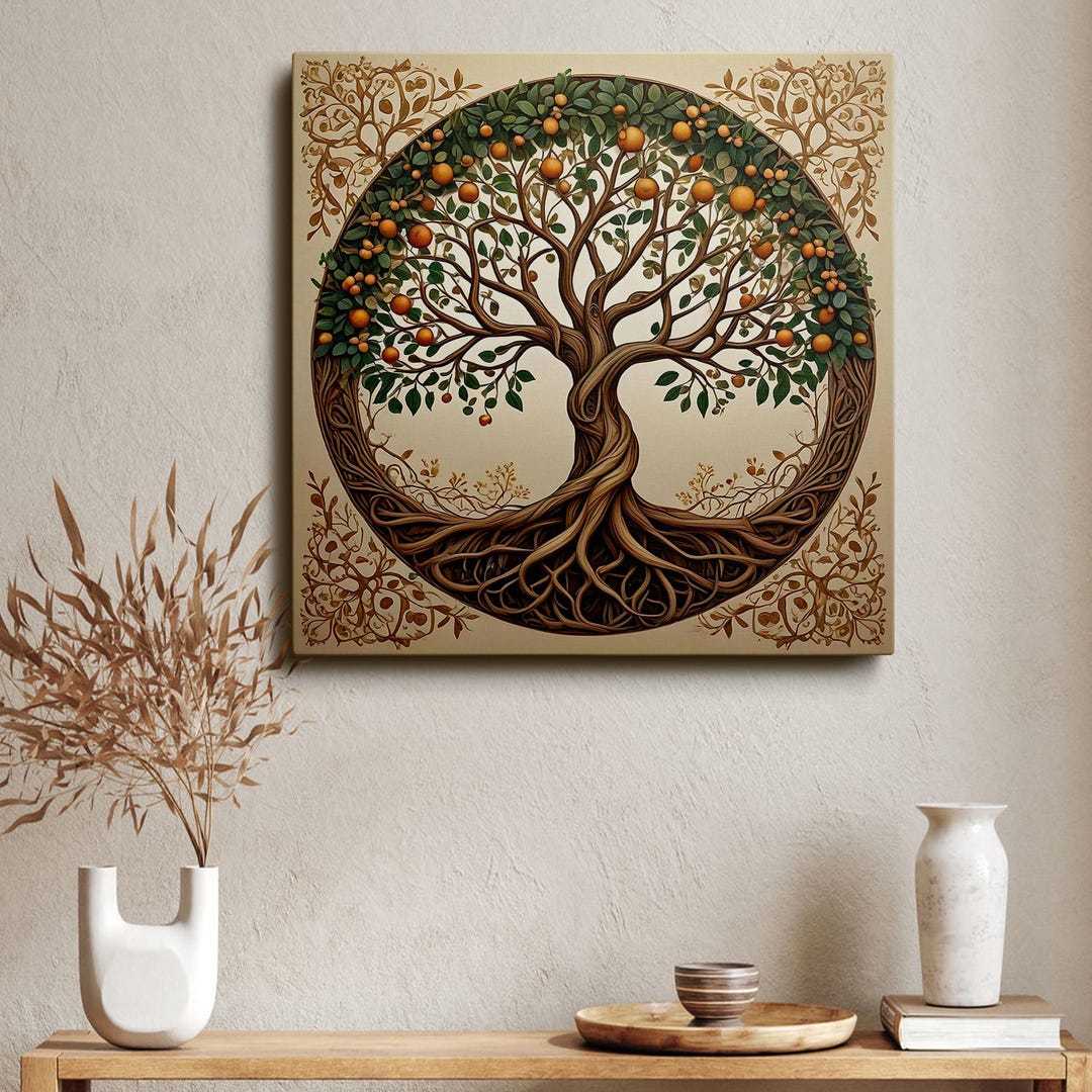 Tree of Life Canvas Print: Spiritual Botanical Wall Art - Etsy