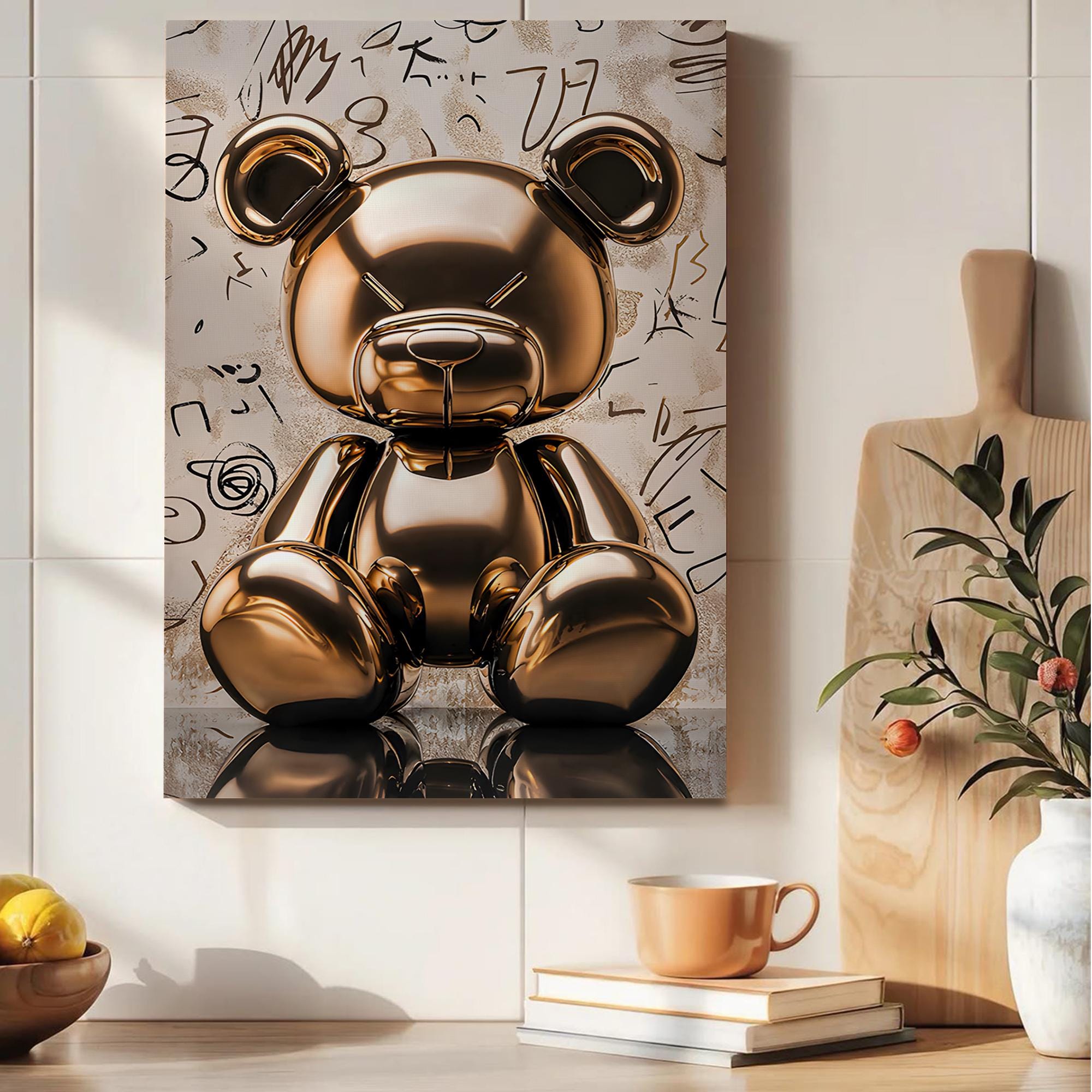 【英国アンティーク】ベアー飾り絵 Graffiti bear statue - Etsy 日本