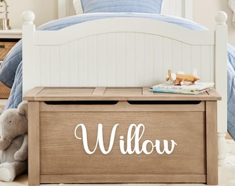 Custom Personalized Vinyl Name Decal, Toy Box, Kids Room & Nursery Label, Girls Room Decor, Organizational Name Sticker, Valentine's Day