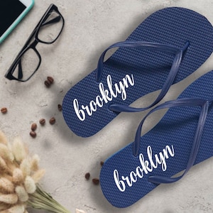 Custom Flip Flop Decals for Weddings: Personalize Your Bride and Bridal Party Flip Flops with Stylish Stickers, Perfect Bridesmaid Gifts