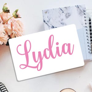 Vinyl Name Decal, Personalized Adhesive Computer Sticker, Organization Labels