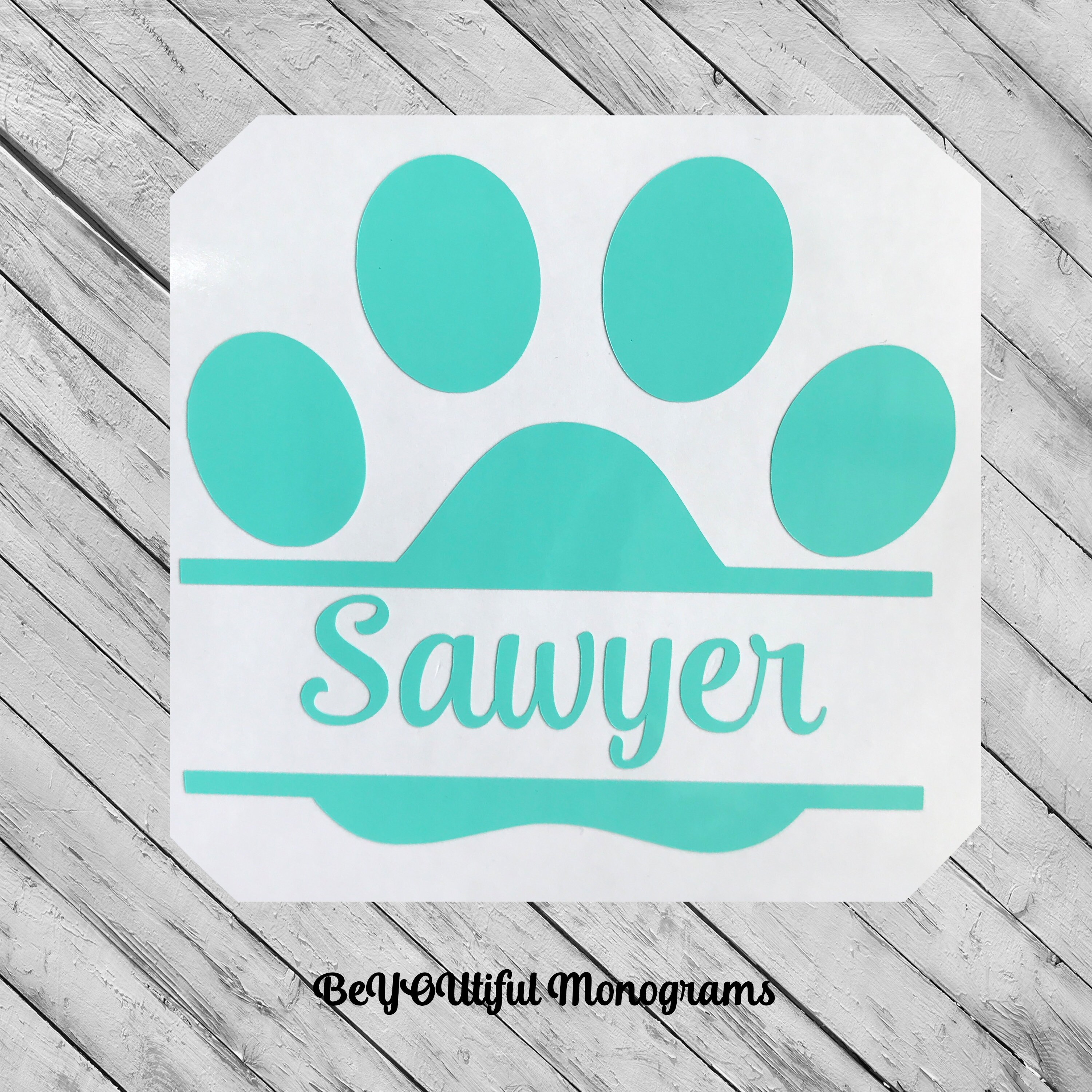 Dog Decal Dog Food Sticker Pet Paw Print DECAL Dog Etsy