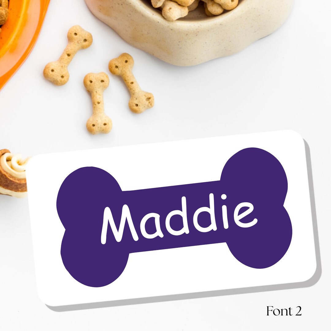 Dog Name Sticker Design Dog Name DECAL Sticker for Personalized Dog Treats Container, Pet Food ...