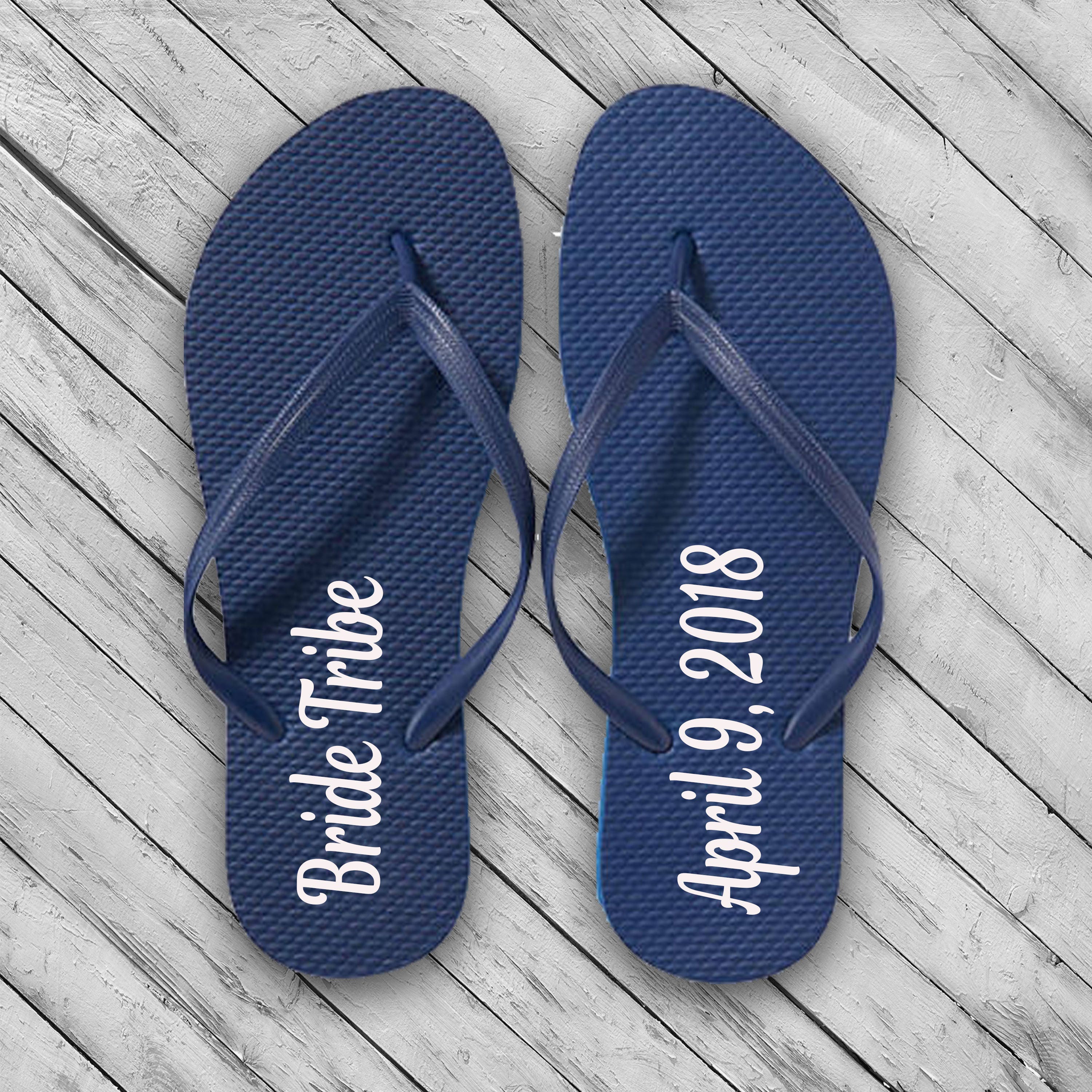 diy bridesmaid flip flops
