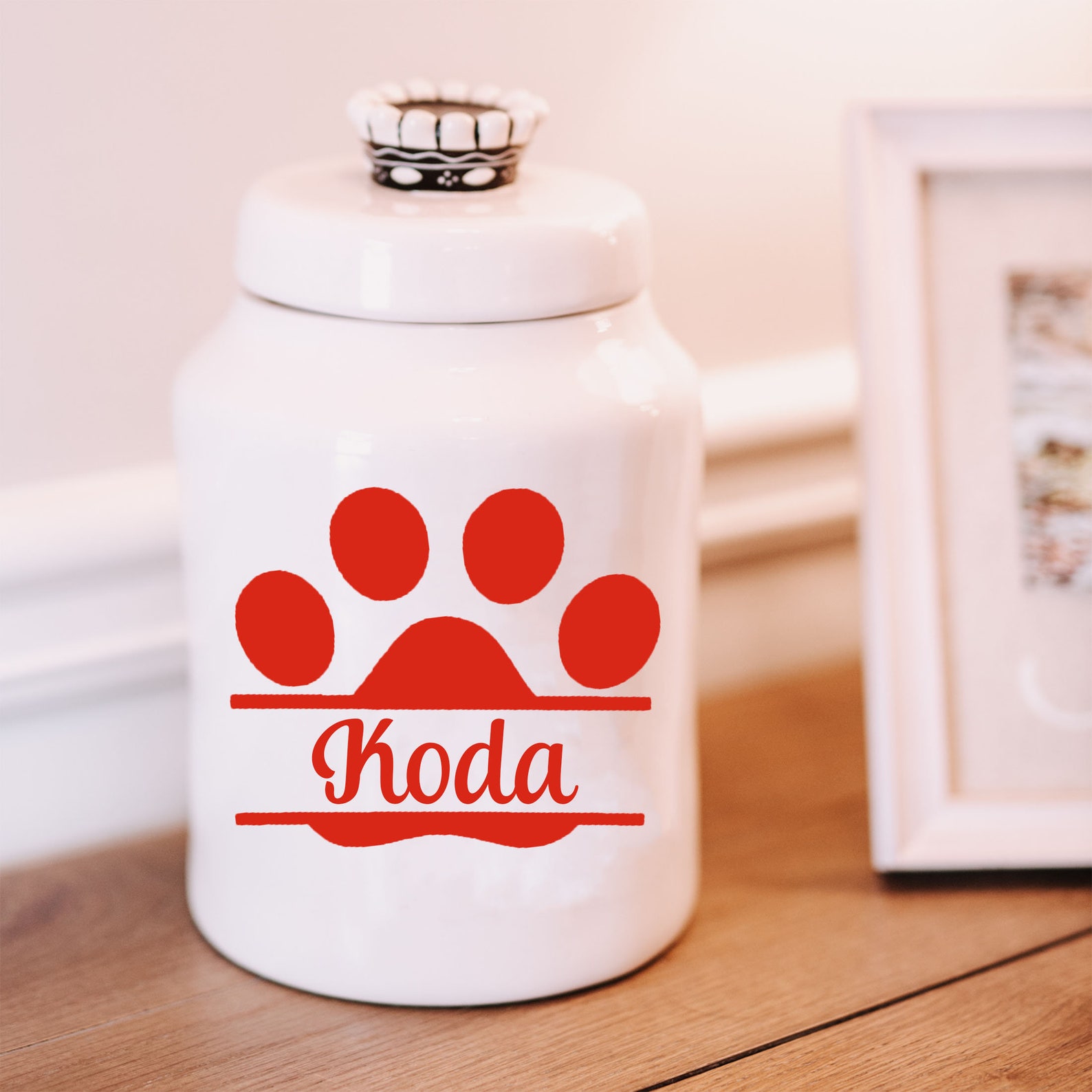 Dog Decal Dog Food Sticker Pet Paw Print DECAL Dog Etsy