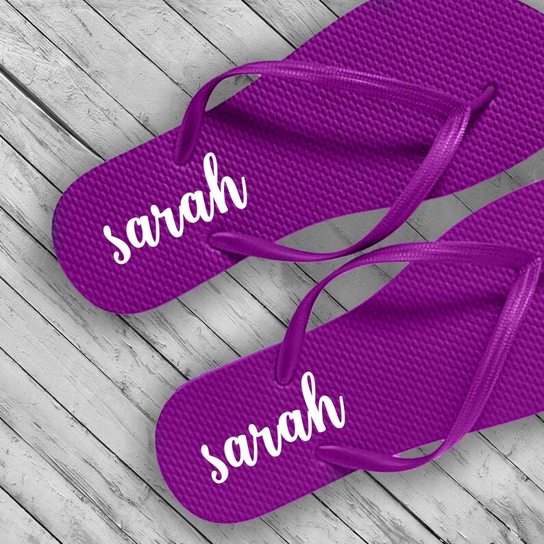 bride flip flops personalized