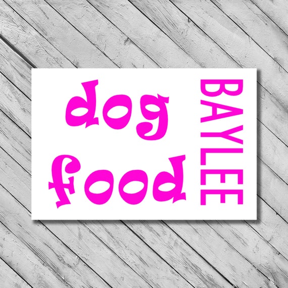Dog Food Decal Personalized Dog Food Sticker Pantry Sticker Etsy