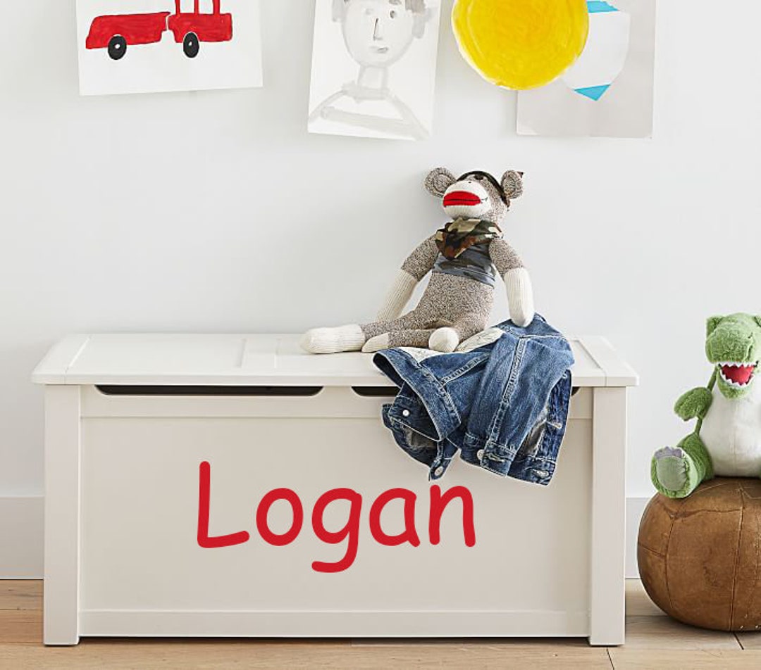 Boys Name Vinyl Sticker Personalized Toy Box Decal Etsy