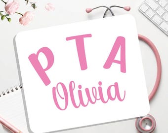 Personalized PTA Name Sticker, Custom Physical Therapist Assistant Decal, PT Laptop Decal, Custom Name Water Bottle Decal, PTA Student Gift