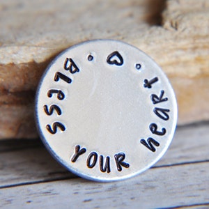 Bendice tu corazón Pocket Token - Regalo para un amigo - Muestra de amor - Regalo para novio - Ficha de boda - Regalo para el marido - Abrazo de bolsillo