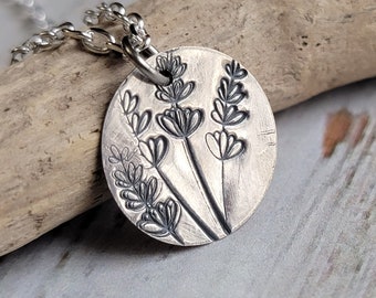 Sterling Silver Necklace, Flower Necklace, Gift for Best Friend, Gift for Wife