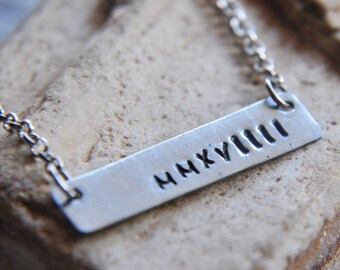 Custom Necklace, Roman Numeral Necklace, Graduation Gift, Gift for Her