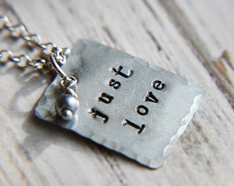 Love Necklace, Handmade Jewelry, Girlfriend Gift, Gift for Mom, Best Friend Gift