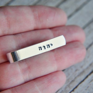 Tetragrammaton Tie Clip Custom Baptism Gift Yaweh YHWH tie clip 1.5 Personalized Tie Bar JW Convention Gifts JW Gifts image 7