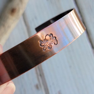 Copper Bracelet, Octopus Bracelet, Octopus, Kraken, Steampunk, Cuff Bracelet, Copper Jewelry, Anniversary Gift 画像 6