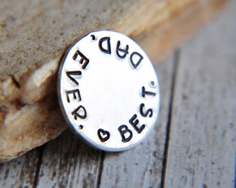 Dad Ever Hand Stamped Aluminum Pocket Token – Sentimental Gift