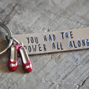 Wizard of Oz Keychain Wizard of Oz Gifts Ruby Slipper Keychain Gift for Best Friend image 2