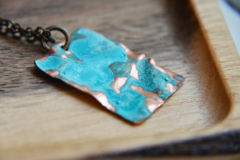 Copper Necklace, Patina, Boho, Gift for Sister, Mom Gift image 4