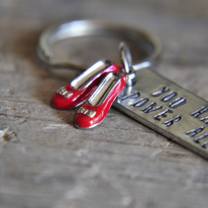 Wizard of Oz Keychain Wizard of Oz Gifts Ruby Slipper Keychain Gift for Best Friend image 3