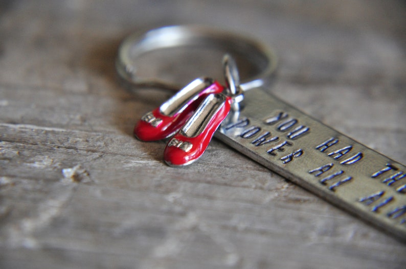 Wizard of Oz Keychain Wizard of Oz Gifts Ruby Slipper Keychain Gift for Best Friend image 3