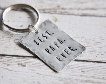 Best Papa Ever Keychain - Papa Keychain - Papa Gifts - Grandpa Gift - Gift for Papa - Grandfather Gift - Fathers Day Gift