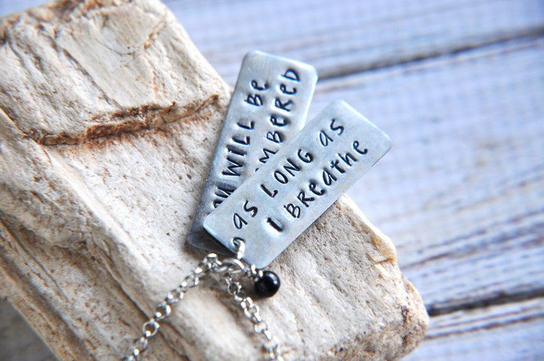 Loss of Child Gift Loss of Mother Gift Memorial Necklace Memorial Jewelry Remembrance Gift You Will Be Remembered Loss of Sister