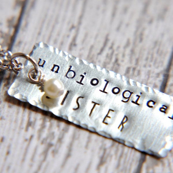 Personalized Necklace, Unbiological Sister, Best Friend Necklace, Best Friend Gift