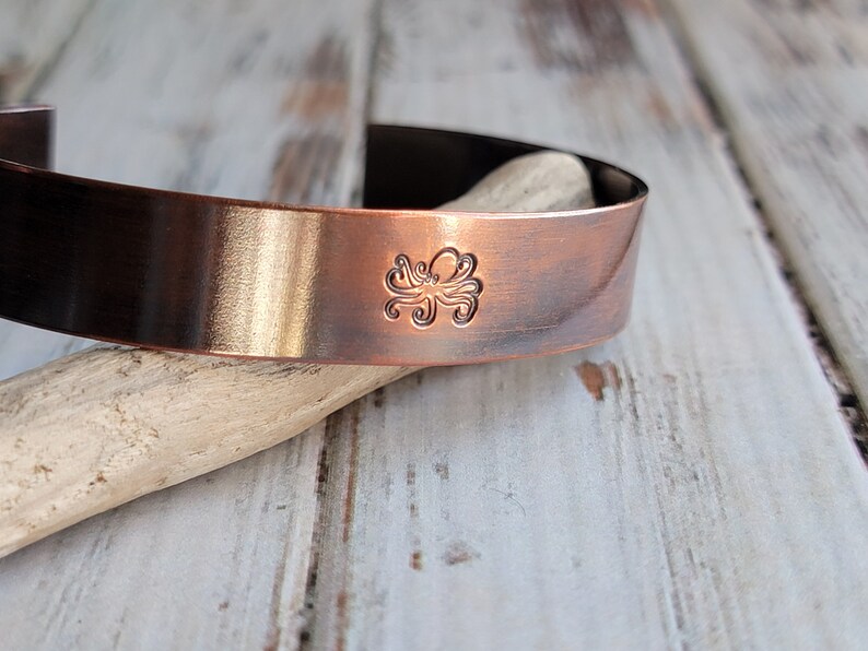 Copper Bracelet, Octopus Bracelet, Octopus, Kraken, Steampunk, Cuff Bracelet, Copper Jewelry, Anniversary Gift 画像 1