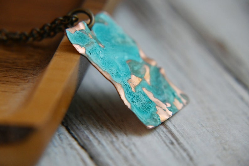 Copper Necklace, Patina, Boho, Gift for Sister, Mom Gift image 6