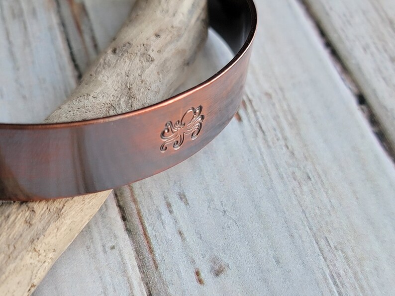 Copper Bracelet, Octopus Bracelet, Octopus, Kraken, Steampunk, Cuff Bracelet, Copper Jewelry, Anniversary Gift 画像 5