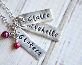 Personalized Sister Necklace - Sister Jewelry - Sister in Law Gift - Best Friend Necklace - Sister Gift from Sister