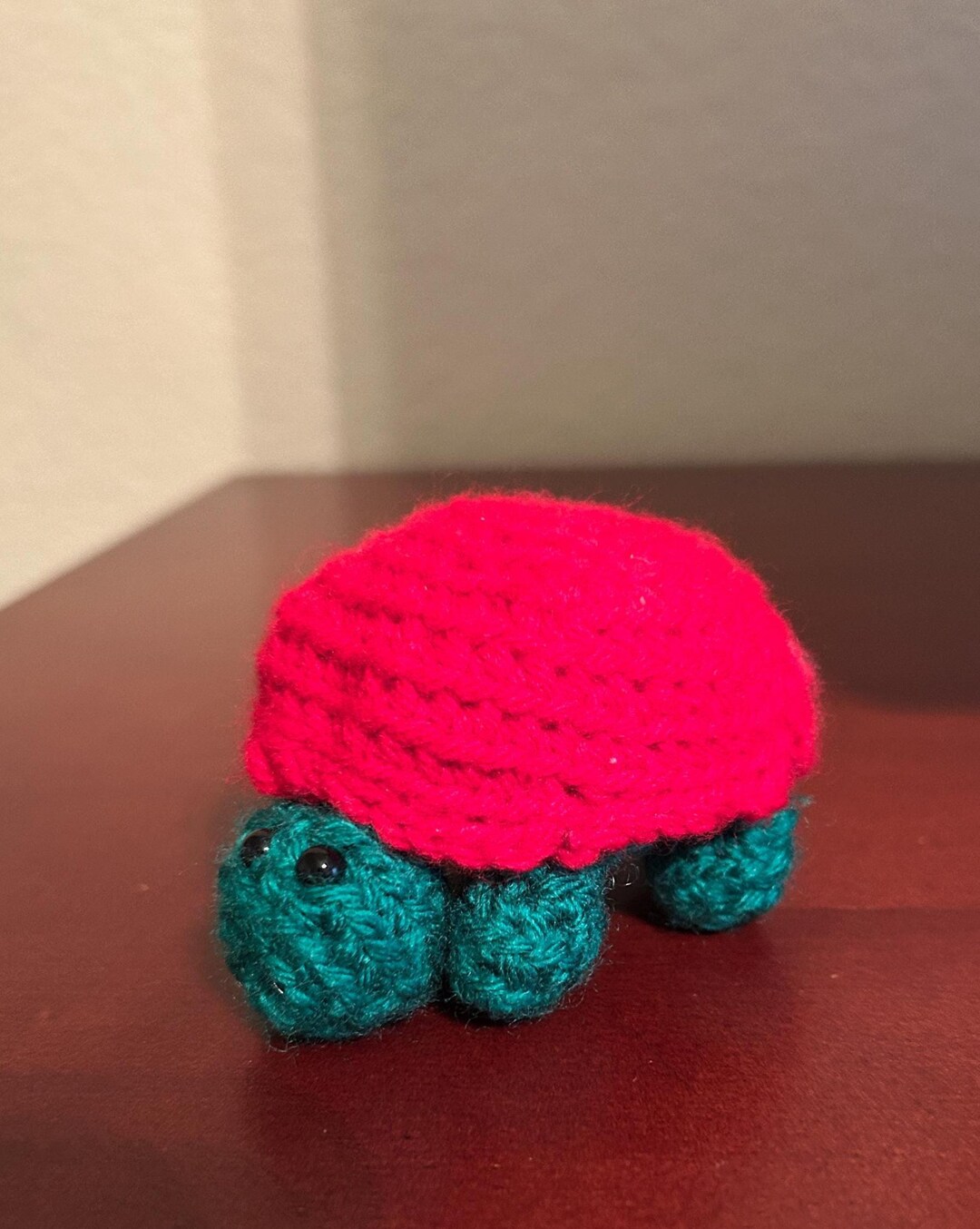Crocheted Green Turtle With Red Shell - Etsy