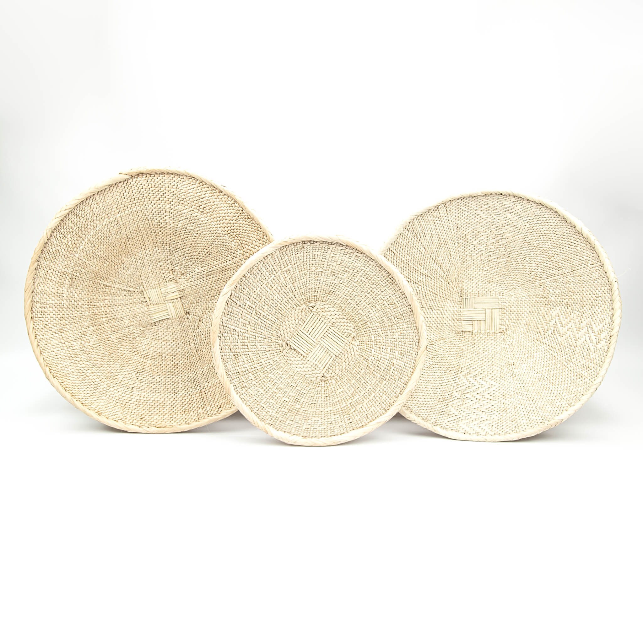 3 Paniers Binga/3 Tonga Déco Murale Boho Decoration Panier Africain Lot de Paniers Naturels