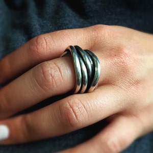 Wrap Silver Ring, Infinity Ring, Unisex Ring, AlternativeWedding Band