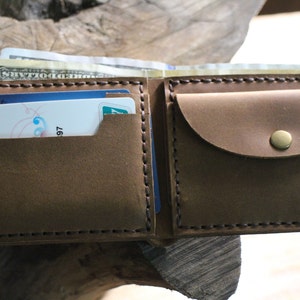 Cartera, carteras de piel para hombre, billetera de piel, tarjetero de piel, hecho a mano, regalo... imagen 4