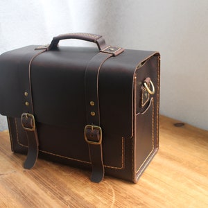 Cameratas, gereedschapstas, leren tas, leren schoudertas, camera gewaxt draad, laptoptas, reistas, handgemaakt, cadeau.