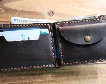 Cartera, carteras de piel para hombre, billetera de piel, tarjetero de piel, hecho a mano, regalo...