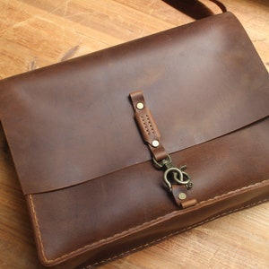 Sac messager en cuir, porte-documents en cuir, sac pour ordinateur portable, cartable, sac en cuir, fait main