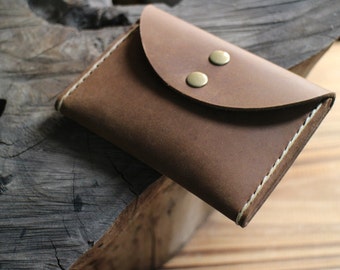 Cartera, carteras de cuero para hombres, billetera delgada, billetera de cuero, tarjetero de cuero, juegos de postales, hecho a mano