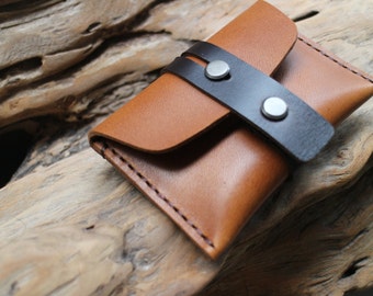 leather wallet,Simple Slim leather wallet, leather credit card, postcard sets, handmade,Gift.....