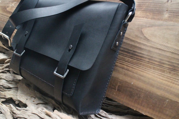 Leather messenger bag,laptop bag , waxed thread,  cow leather ,handmade,gift.