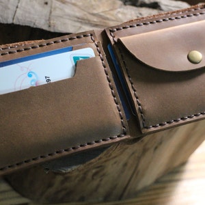 Cartera, carteras de piel para hombre, billetera de piel, tarjetero de piel, hecho a mano, regalo... imagen 2